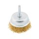 Торцевая щетка из латунированной проволоки Ø 65 мм со стержнем ¼" MASTERTOOL 19-7406