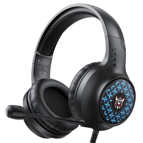 Дротова ігрова гарнітура ONIKUMA Gaming with LED X7, USB, 3.5mm, 2.2m, black Дротова ігрова гарнітура ONIKUMA Gaming with LED X7, USB, 3.5mm, 2.2m, black