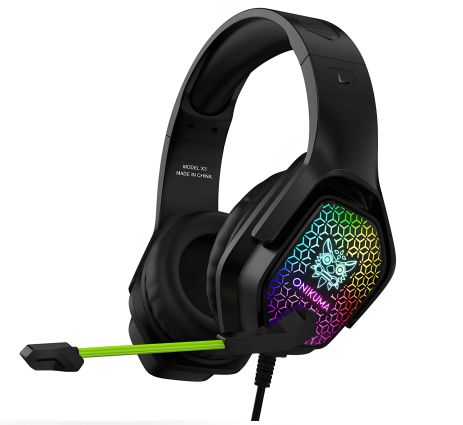 Дротова ігрова гарнітура ONIKUMA Gaming with RGB LED X3, USB, 3.5mm, 2.2m, black Дротова ігрова гарнітура ONIKUMA Gaming with RGB LED X3, USB, 3.5mm, 2.2m, black