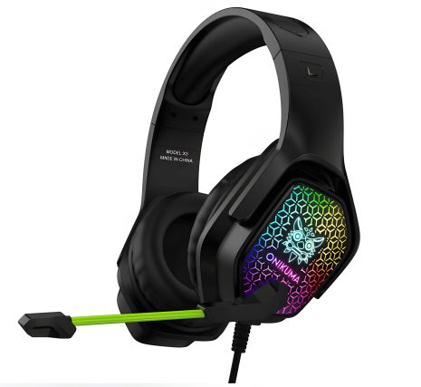 Дротова ігрова гарнітура ONIKUMA Gaming with RGB LED X3, USB, 3.5mm, 2.2m, black Дротова ігрова гарнітура ONIKUMA Gaming with RGB LED X3, USB, 3.5mm, 2.2m, black