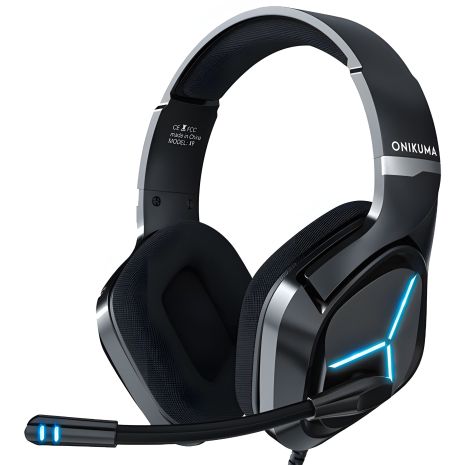 Дротова ігрова гарнітура ONIKUMA Gaming with Blue LED X9, USB, 3.5mm, 2m, black Дротова ігрова гарнітура ONIKUMA Gaming with Blue LED X9, USB, 3.5mm, 2m, black