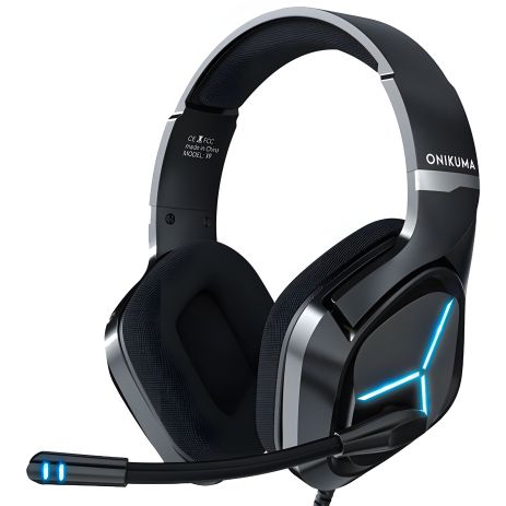 Дротова ігрова гарнітура ONIKUMA Gaming with Blue LED X9, USB, 3.5mm, 2m, black Дротова ігрова гарнітура ONIKUMA Gaming with Blue LED X9, USB, 3.5mm, 2m, black