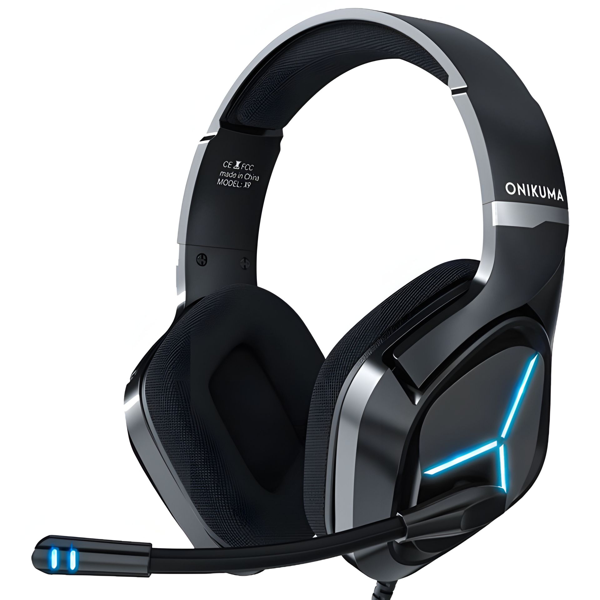 Дротова ігрова гарнітура ONIKUMA Gaming with Blue LED X9, USB, 3.5mm, 2m, black Дротова ігрова гарнітура ONIKUMA Gaming with Blue LED X9, USB, 3.5mm, 2m, black