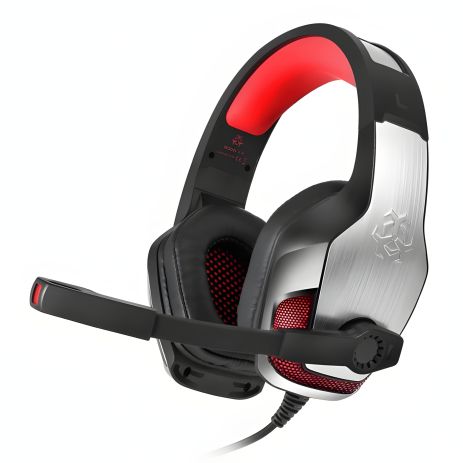 Дротова ігрова гарнітура HUNTERSPIDER Gaming with LED V4, USB, 3.5mm, 2.2m, silver Дротова ігрова гарнітура HUNTERSPIDER Gaming with LED V4, USB, 3.5mm, 2.2m, silver