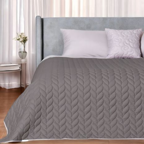 Двустороннее покрывало Warmis IDEIA 220х240 см гипоаллергенное, серый/беж (8-35841*003) Двустороннее покрывало Warmis IDEIA 220х240 см гипоаллергенное, серый/беж (8-35841*003)