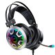 Ігрова гарнітура дротова HOCO Hi-Res ESD05 Gaming LED headphones, USB, 2x3.5mm, 2m, black