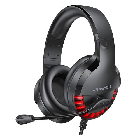 Ігрова гарнітура дротова AWEI ES-770i Gaming earphone with LED, USB, 3.5mm, 2.1m, black Ігрова гарнітура дротова AWEI ES-770i Gaming earphone with LED, USB, 3.5mm, 2.1m, black