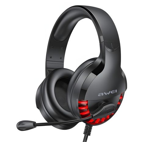 Дротова ігрова гарнітура AWEI ES-770i Gaming earphone with LED, USB, 3.5mm, 2.1m, black Дротова ігрова гарнітура AWEI ES-770i Gaming earphone with LED, USB, 3.5mm, 2.1m, black