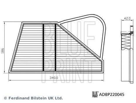 Фильтр воздушный BENTLEY FLYING, BENTLEY CONTINENTAL, BLUE PRINT (ADBP220045)