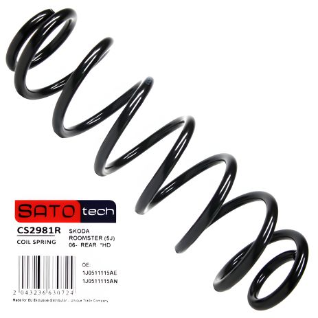 Spring for SKODA ROOMSTER (5J) 06- R, SATO (CS2981R)