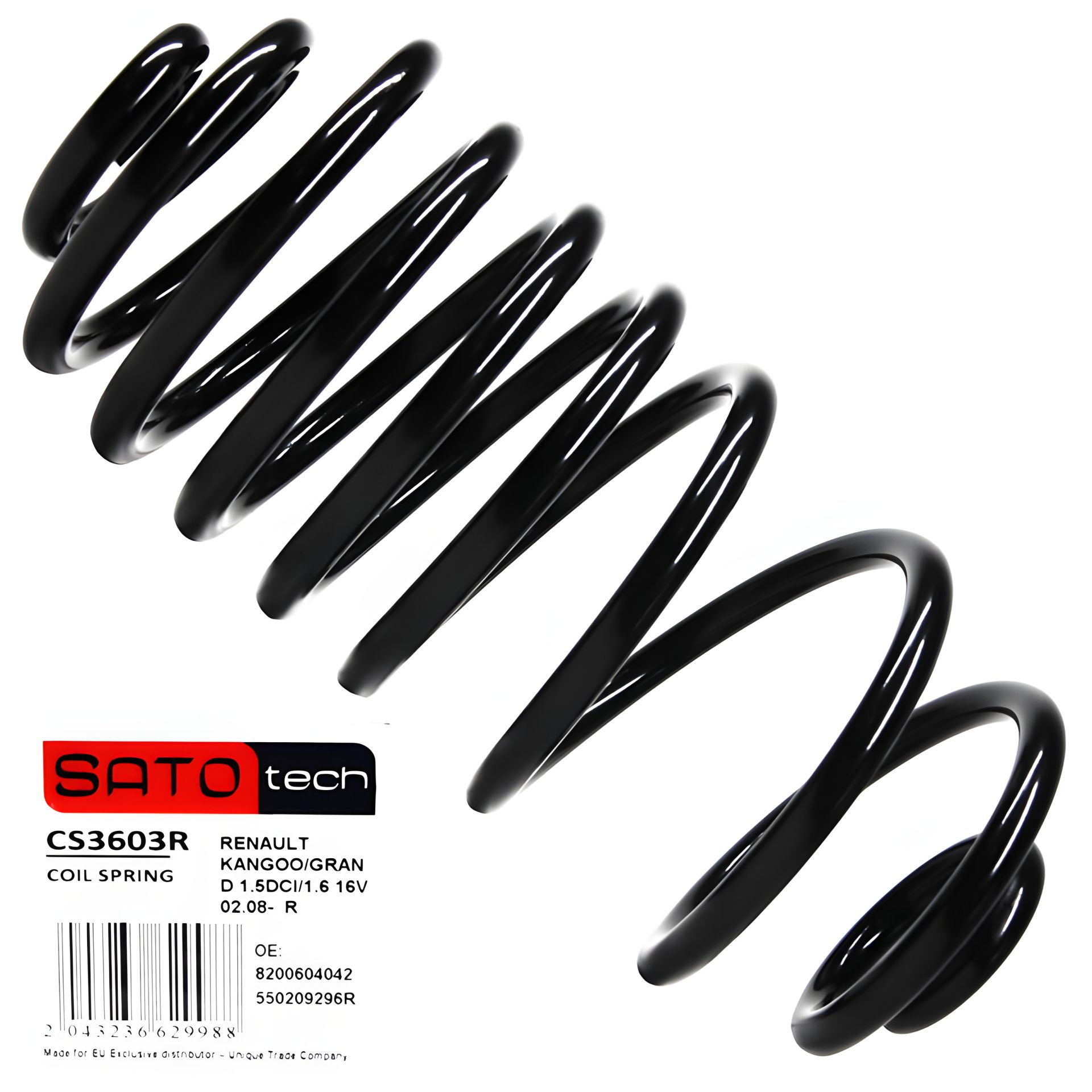 Автопружина RENAULT KANGOO/GRAND 02.08- R, SATO (CS3603R) 2023 Автопружина RENAULT KANGOO/GRAND 02.08- R, SATO (CS3603R) 2023