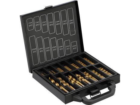 Сверла по металлу HSS 1-10 мм с титановым покрытием, 99 шт. - Yato YT-44591 Сверла по металлу HSS 1-10 мм с титановым покрытием, 99 шт. - Yato YT-44591