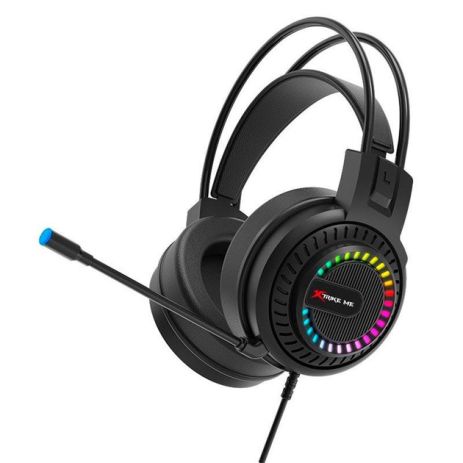 Дротові ігрові навушники XTRIKE ME Gaming RGB HP-318, PC, PS4, PS5, USB, 2 * 3.5mm, 1.8m, black