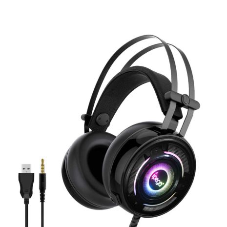 Дротова ігрова гарнітура iPega Gaming RGB LED PG-R008, 3.5mm, Noice Reduction, 2.2m, black Дротова ігрова гарнітура iPega Gaming RGB LED PG-R008, 3.5mm, Noice Reduction, 2.2m, black