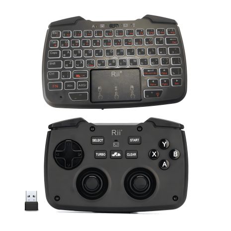 Rii RK707 3 в 1: Бездротовий ігровий контролер/клавіатура/мишка з турбовібрацією