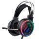 Дротові ігрові навушники НОСО Gaming LED Headphones ESD03, USB, 2х3.5mm, 2m, black