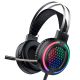 Дротові ігрові навушники НОСО Gaming LED Headphones ESD03, USB, 2х3.5mm, 2m, black