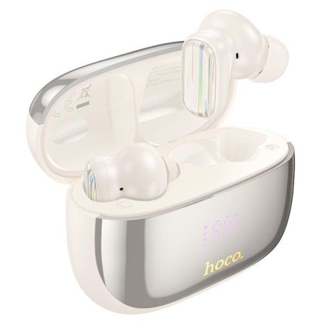 Бездротові навушники HOCO EQ20 Rhyme true wireless ANC+ENC noise reduction BT headset, BT5.4, 40mAh, 400mAh, 6-7h, Milky white