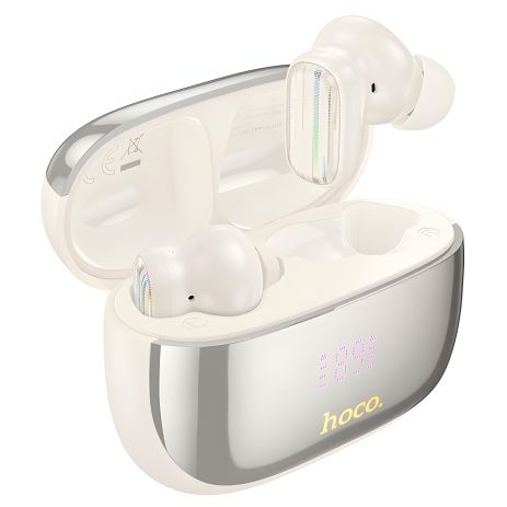 Бездротові навушники HOCO EQ20 Rhyme true wireless ANC+ENC noise reduction BT headset, BT5.4, 40mAh, 400mAh, 6-7h, Milky white Бездротові навушники HOCO EQ20 Rhyme true wireless ANC+ENC noise reduction BT headset, BT5.4, 40mAh, 400mAh, 6-7h, Milky white