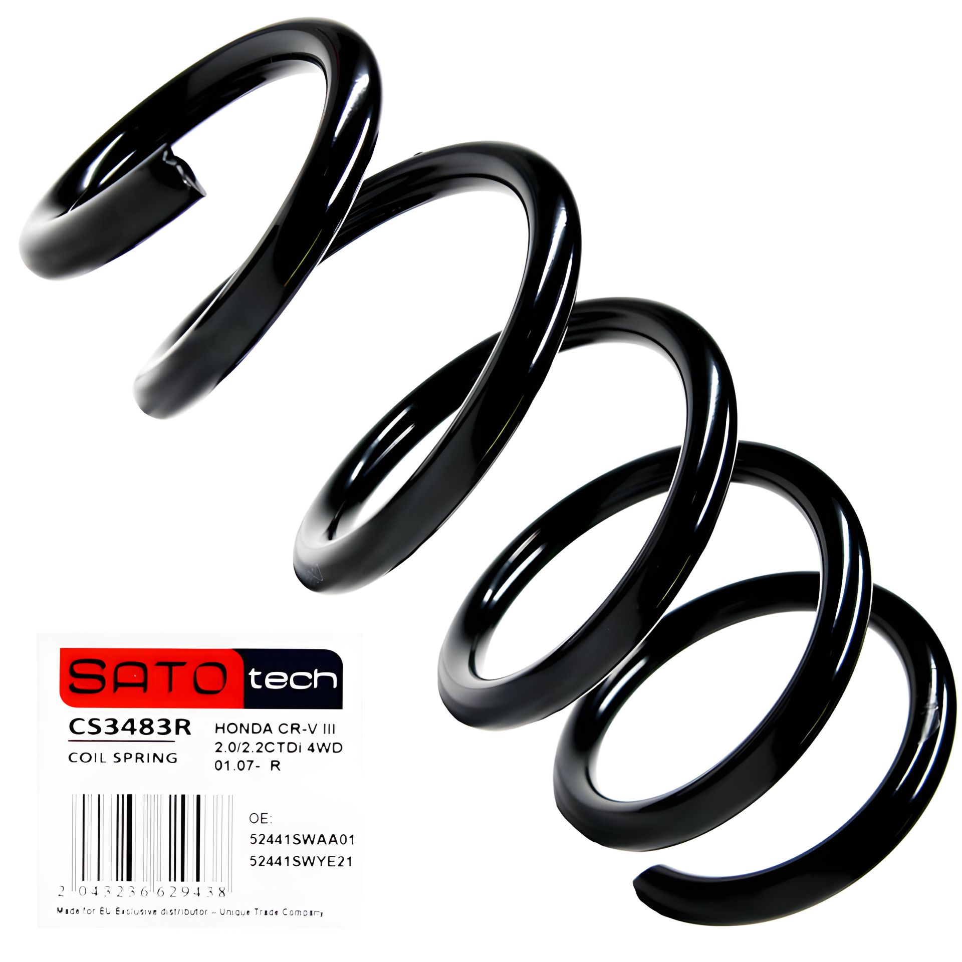 Автомобільна пружина HONDA CR-V III 01.07- R, SATO (CS3483R) Автомобільна пружина HONDA CR-V III 01.07- R, SATO (CS3483R)