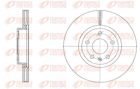 FORD AUSTRALIA, SEAT LEON гальмівний диск, REMSA (697210)