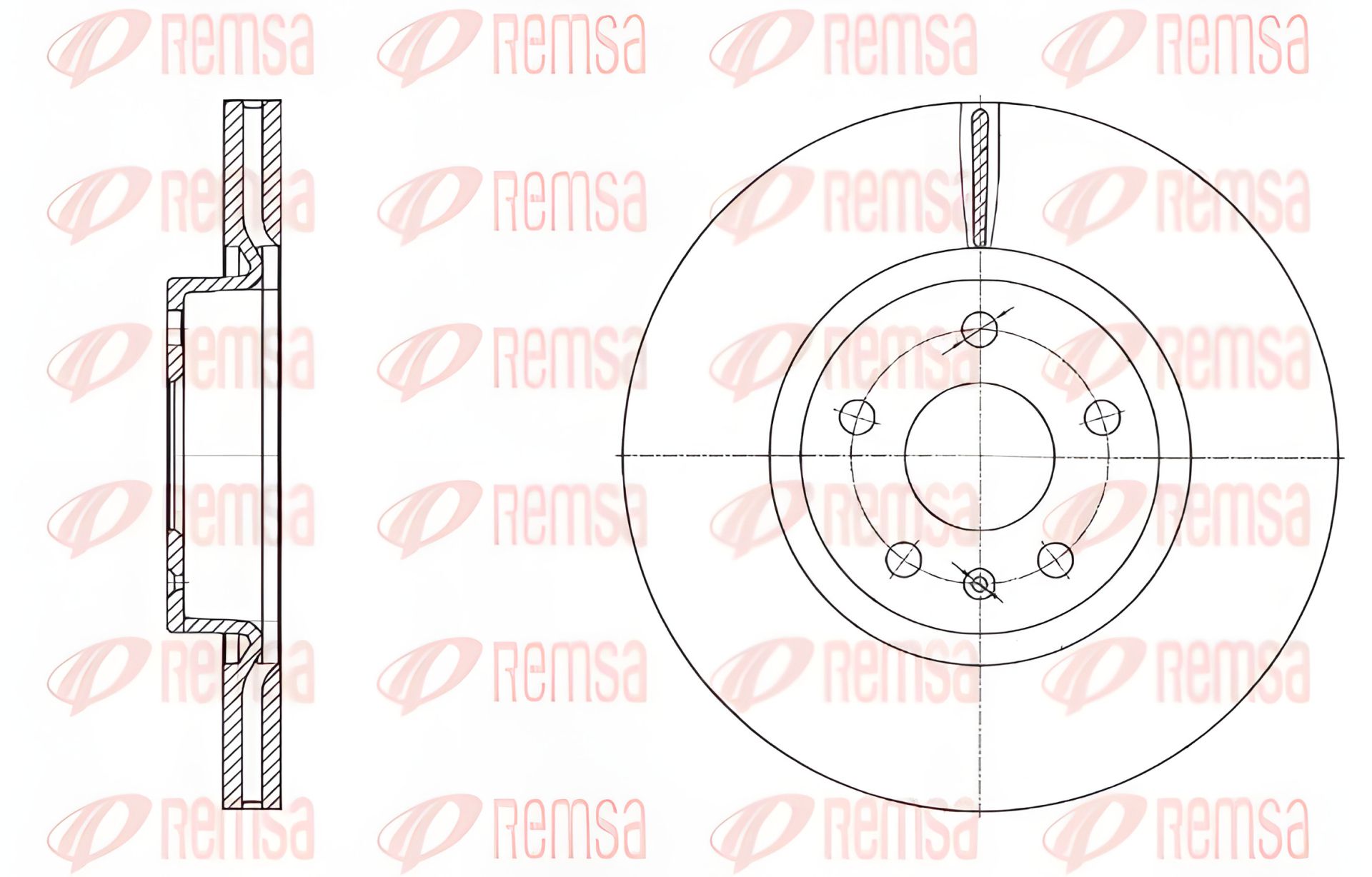 Диск гальмівний FORD AUSTRALIA, SEAT LEON, REMSA (697210) Диск гальмівний FORD AUSTRALIA, SEAT LEON, REMSA (697210)