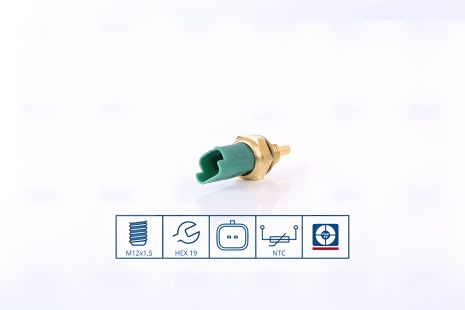 Температурный датчик для RENAULT AVANTIME, TOYOTA AYGO, FIAT SCUDO, NISSENS (207087)