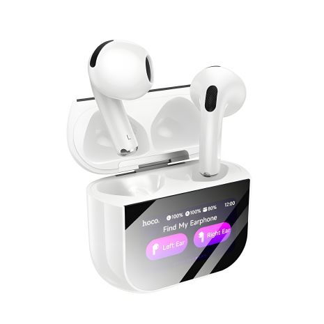 Бездротові навушники HOCO EW82 Sparkle true touch screen BT headset, BT5.4, 30mAh, 300mAh, 4h, white Бездротові навушники HOCO EW82 Sparkle true touch screen BT headset, BT5.4, 30mAh, 300mAh, 4h, white