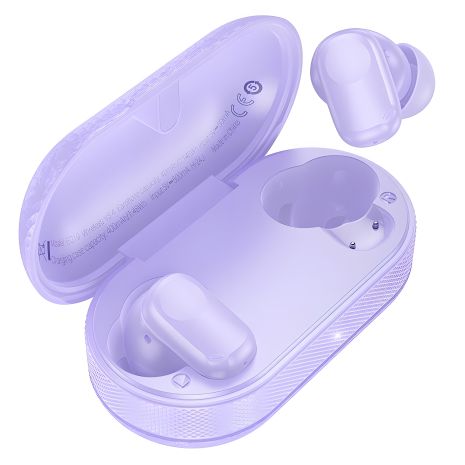Бездротові навушники HOCO EQ19 Duke V true wireless BT headset, BT5.4, 40mAh, 400mAh, 7h, purple Бездротові навушники HOCO EQ19 Duke V true wireless BT headset, BT5.4, 40mAh, 400mAh, 7h, purple