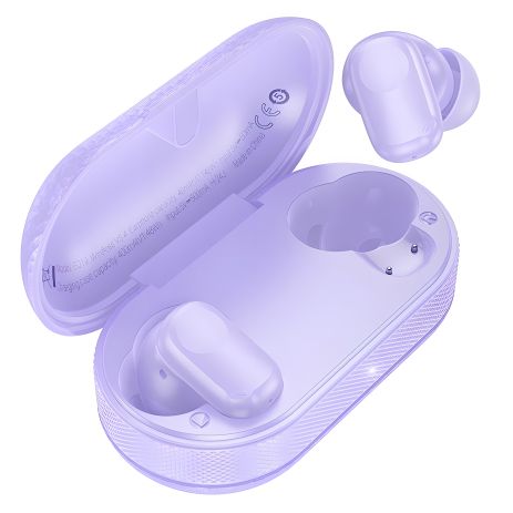 Навушники бездротові HOCO EQ19 Duke V true wireless BT headset, BT5.4, 40mAh, 400mAh, 7h, пурпурні