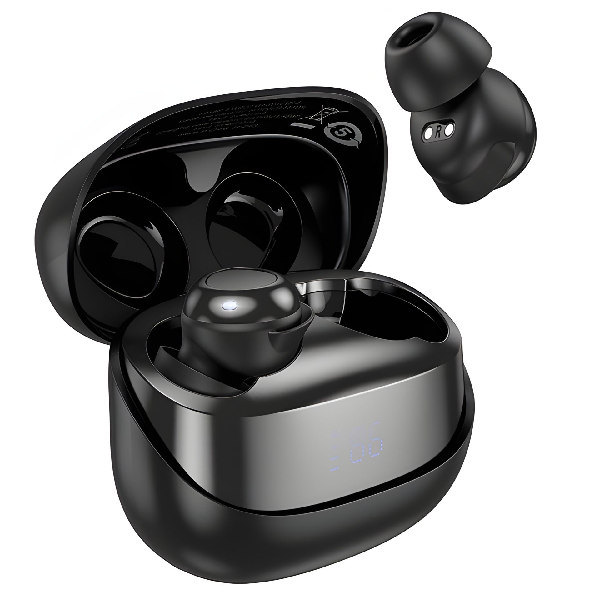 Бездротові навушники HOCO EW200 Elegant true wireless sleep BT headset IPX4, BT5.4, 30mAh, 400mAh, 4h, black Бездротові навушники HOCO EW200 Elegant true wireless sleep BT headset IPX4, BT5.4, 30mAh, 400mAh, 4h, black