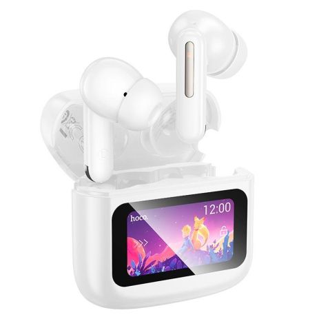 Бездротові навушники HOCO EQ14 Cool color true wireless BT headset with touch screen, BT5.4, 40mAh, 500mAh, 7h, white