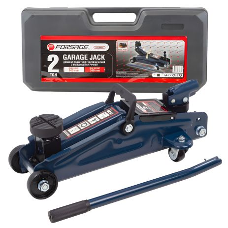 Домкрат подкатной 2 т с вращающейся ручкой 180 градусов(h min 140мм, h max 340мм,вес 10 кг) с резиновой накладкой в кейсе FORSAGE F-TH22005C Домкрат подкатной 2 т с вращающейся ручкой 180 градусов(h min 140мм, h max 340мм,вес 10 кг) с резиновой накладкой в кейсе FORSAGE F-TH22005C