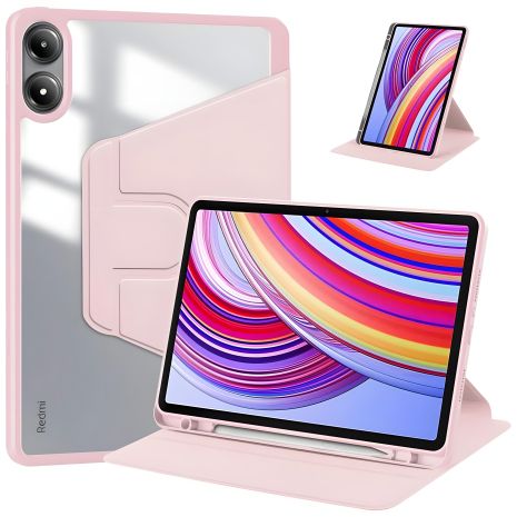 Чехол TPUCristal с держателем для ручки 360 Poco Pad 12.1 / для Xiaomi Redmi Pad Pro 2024 розовый Чехол TPUCristal с держателем для ручки 360 Poco Pad 12.1 / для Xiaomi Redmi Pad Pro 2024 розовый