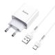 СЗУ Hoco C81A Asombroso 2.1A (1USB-A) + кабель USB to Type-C Белый