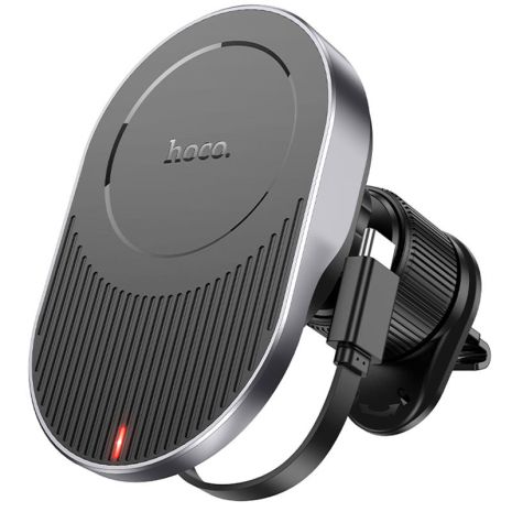 Автодержатель с БЗУ Hoco HW12 Guardian magnetic (air outlet) Black / Gray