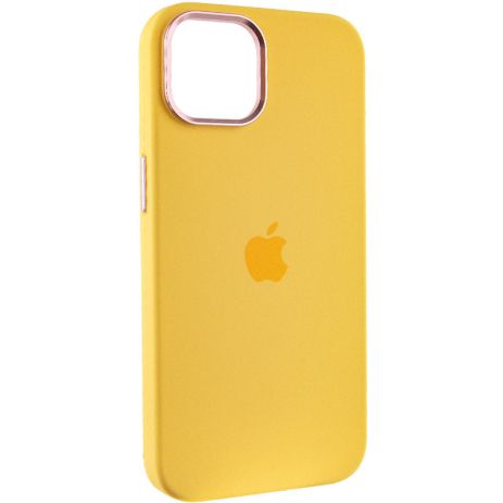 Чохол Silicone Case Metal Buttons (AA) для Apple iPhone 13 (6.1") Жовтий / Sunglow