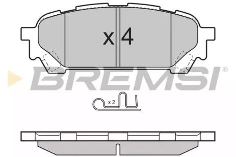 Комплект гальмівних колодок SUBARU FORESTER, SUBARU IMPREZA, BREMSI (BP3270)