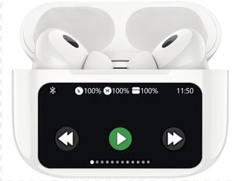 Bluetooth наушники XO X42 TWS с дисплеем white