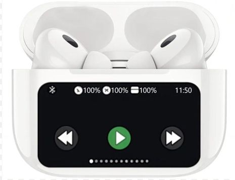 Bluetooth наушники XO X42 TWS с дисплеем white