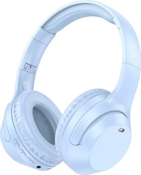 Bluetooth Стерео Гарнітура Borofone BO26, BT5.3, AUX, TF, 350mAh, 40h, Blue Bluetooth Стерео Гарнітура Borofone BO26, BT5.3, AUX, TF, 350mAh, 40h, Blue