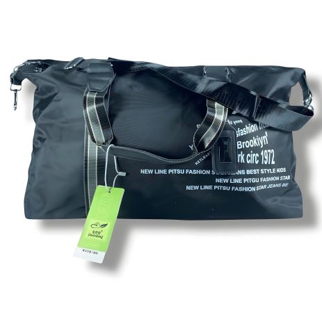 Практична та стильна сумка дорожня, чорна, 30 л, тканина водовідштохувальна