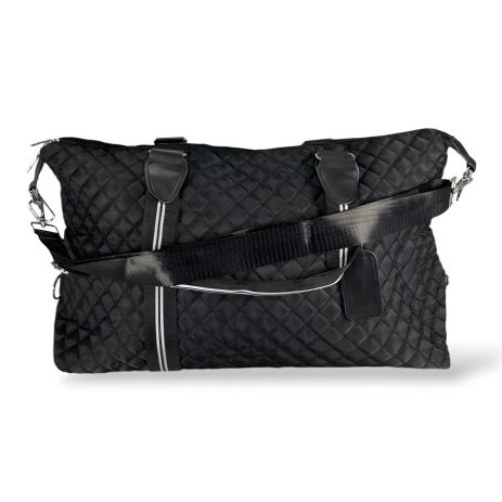 Водовідштовхувальна жіноча дорожня сумка-саквояж 30 л, з кріпленням на валізу, чорна