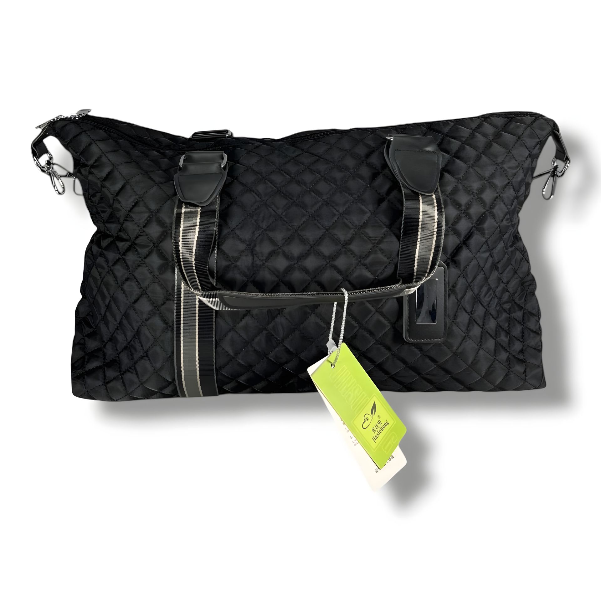 Водовідштовхувальна жіноча дорожня сумка-саквояж 30 л, з кріпленням на валізу, чорна Водовідштовхувальна жіноча дорожня сумка-саквояж 30 л, з кріпленням на валізу, чорна