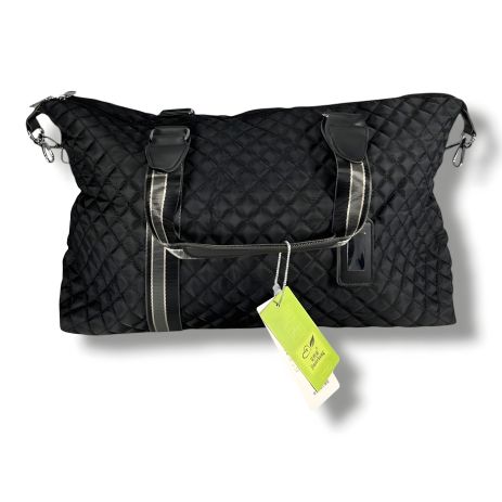 Саквояж женский дорожный 30 л, водоотталкивающий, с креплением на чемодан, черный