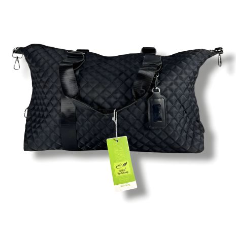 Водовідштовхувальна жіноча дорожня сумка-саквояж 30 л, з кріпленням на валізу, чорна