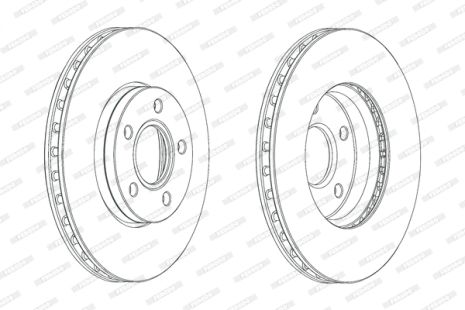 Диск тормозной FORD GRAND, FORD C-MAX, FORD FOCUS, FERODO (DDF2062C)