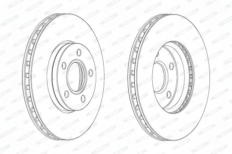 Тормозной диск FORD GRAND, C-MAX, FOCUS, FERODO (DDF2062C)