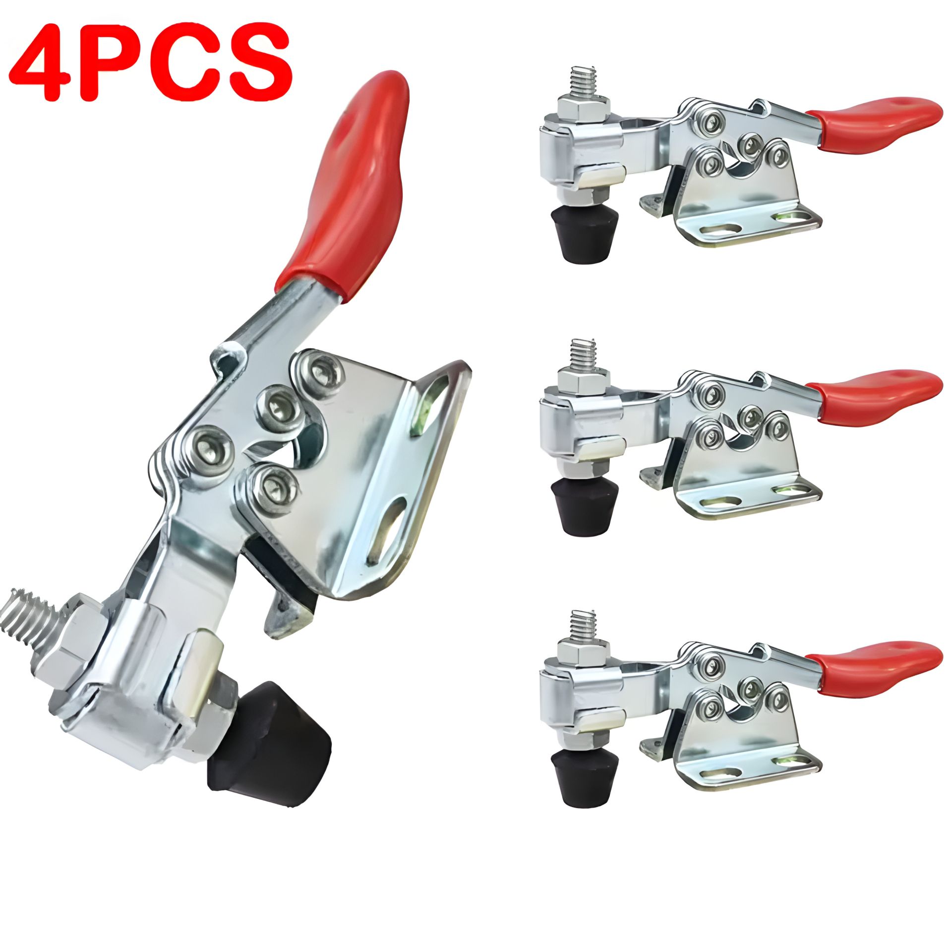 Набір столярних затискачів, металеві, 4 шт. Набір столярних затискачів, металеві, 4 шт.