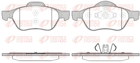 Комплект гальмівних колодок для RENAULT LAGUNA, REMSA (096240)